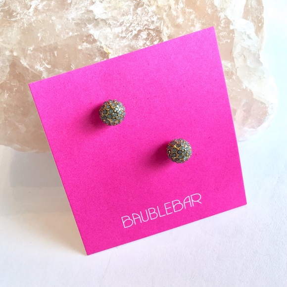 NWOT Baublebar Round Ball Shaped Stud Earrings - Picture 2 of 6